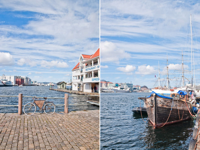 rower i stary statek w Bergen