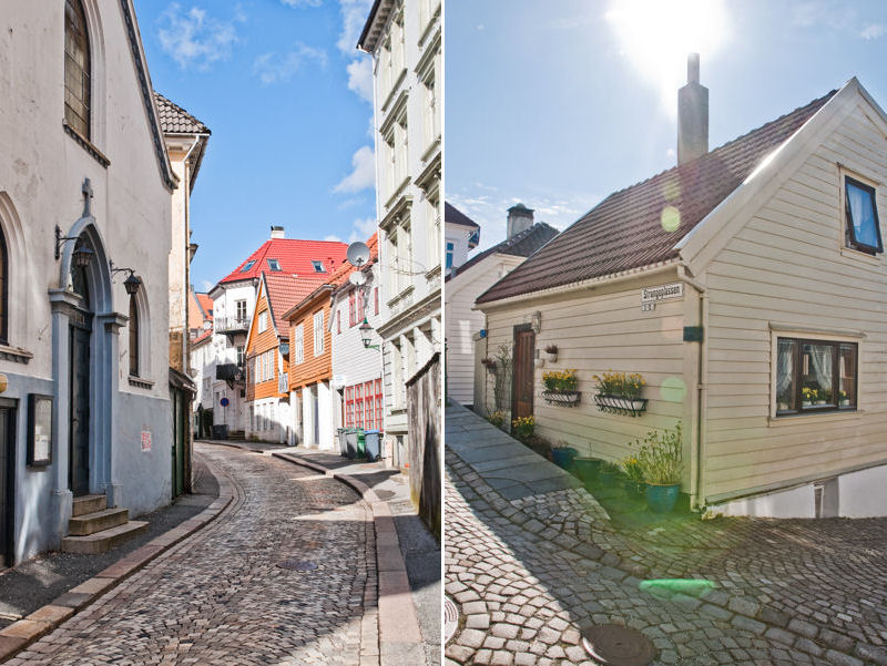 malownicze uliczki w Bergen