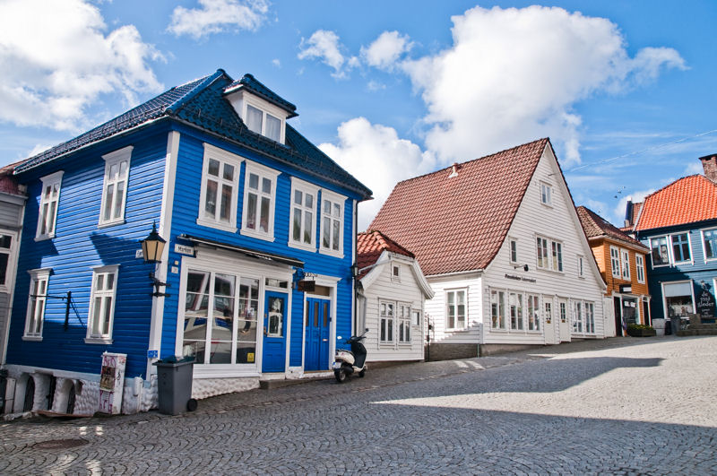 kolorowe domy w Bergen