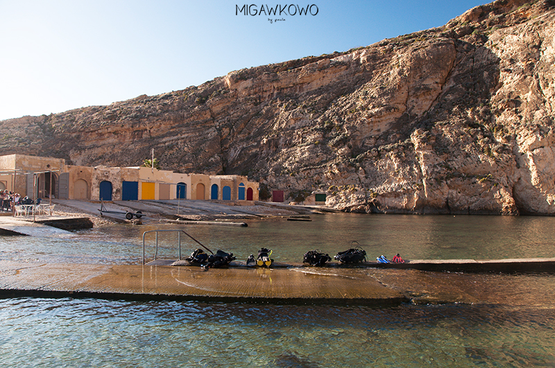 Jaskinia do nurkowania na wyspie Gozo na Malcie