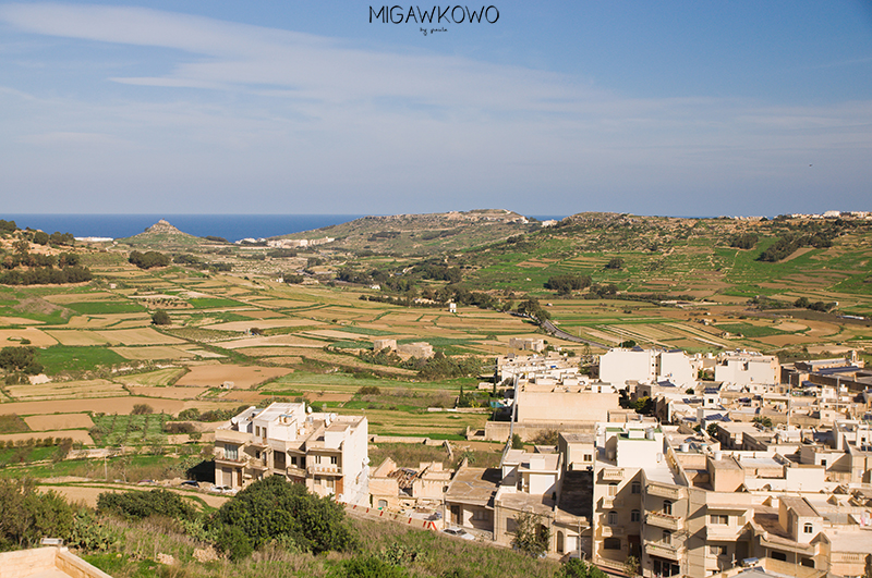 Wiejski krajobraz na maltańskiej wyspie Gozo