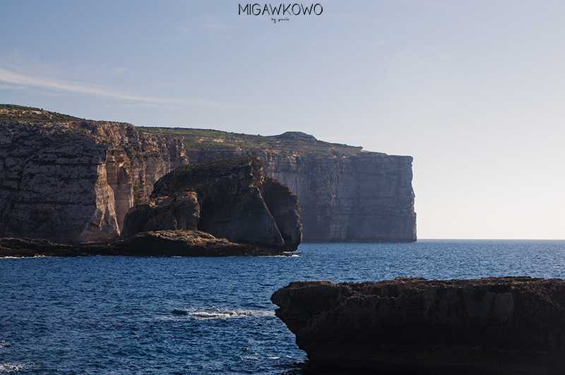 Klify na wyspie Gozo na Malcie