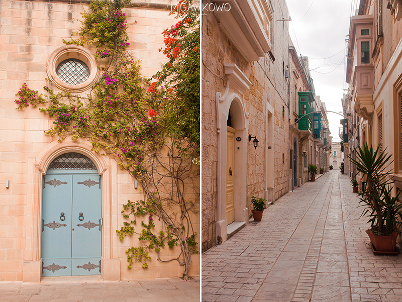 Malta Mdina drzwi i urokliwa uliczka