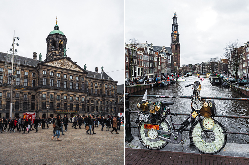 Amsterdam rower ratusz pałac królewski