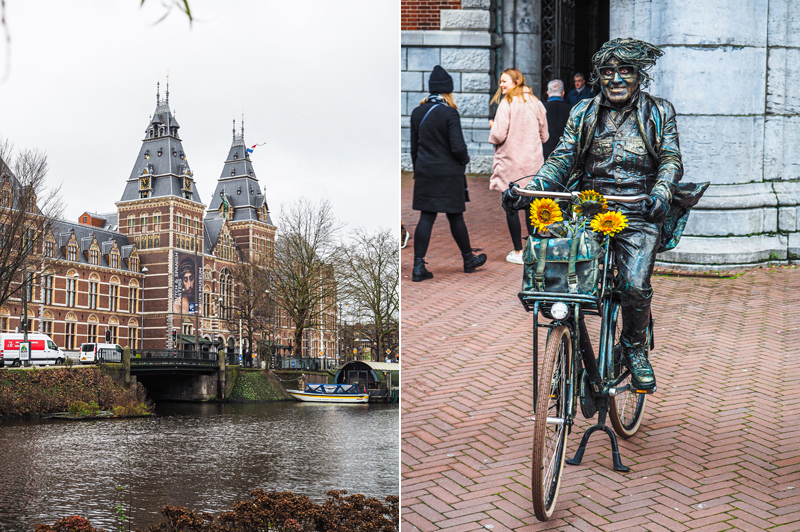 Amsterdam Rijksmuseum mim rower słoneczniki
