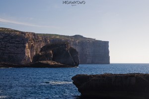 Klify na wyspa Gozo na Malcie