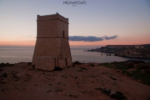 Malta zachód słońca na Golden Bay
